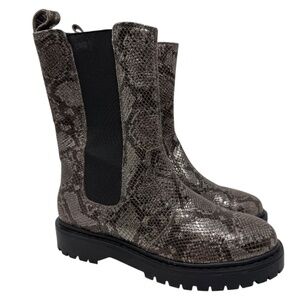 GEOX Respira Snakeskin Chelsea Ankle Boots